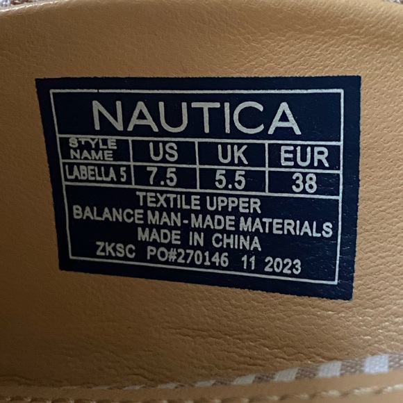 Nautica Labella Tan and White Striped Mule US Women's Size 7.5 New - Picture 9 of 15